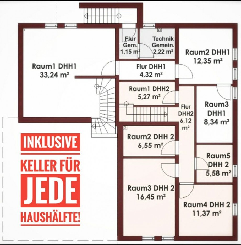 Keller Doppelhaush�lfte Braunschweig