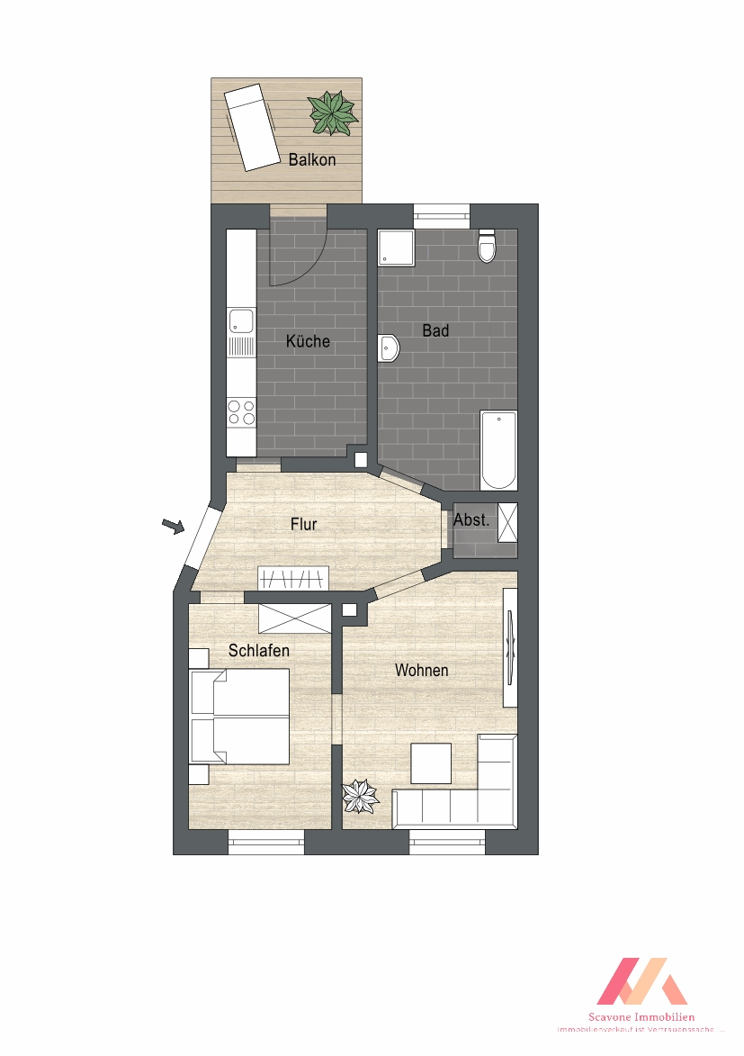 Grundriss Erdgeschosswohnung Braunschweig
