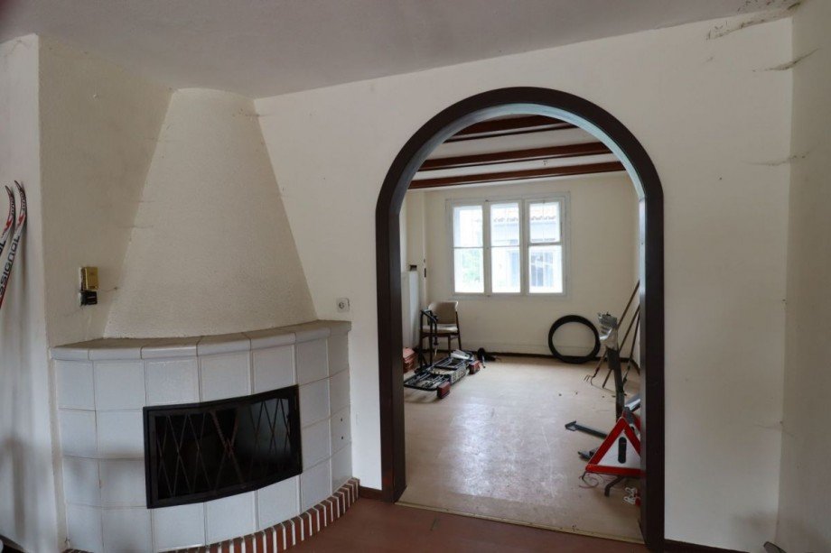 Haus Nr. 2 Wohnzimmer mit Kamin Einfamilienhaus St. Andreasberg