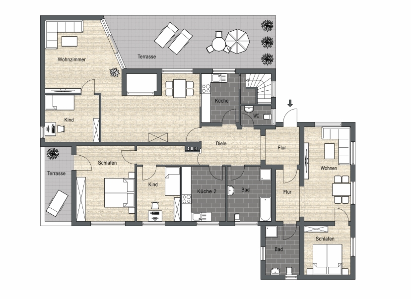 Grundriss Bungalow Klein Vahlberg